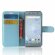 Чехол с визитницей для Sony Xperia XZ2 Compact (голубой)