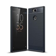 Чехол-накладка Carbon Fibre для Sony Xperia XA2 Plus (темно-синий) Чехол-накладка Carbon Fibre для Sony Xperia XA2 Plus (темно-синий)