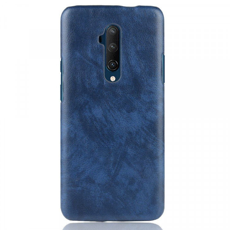 Кожаная накладка-чехол для OnePlus 7T Pro (синий)