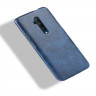 Кожаная накладка-чехол для OnePlus 7T Pro (синий)