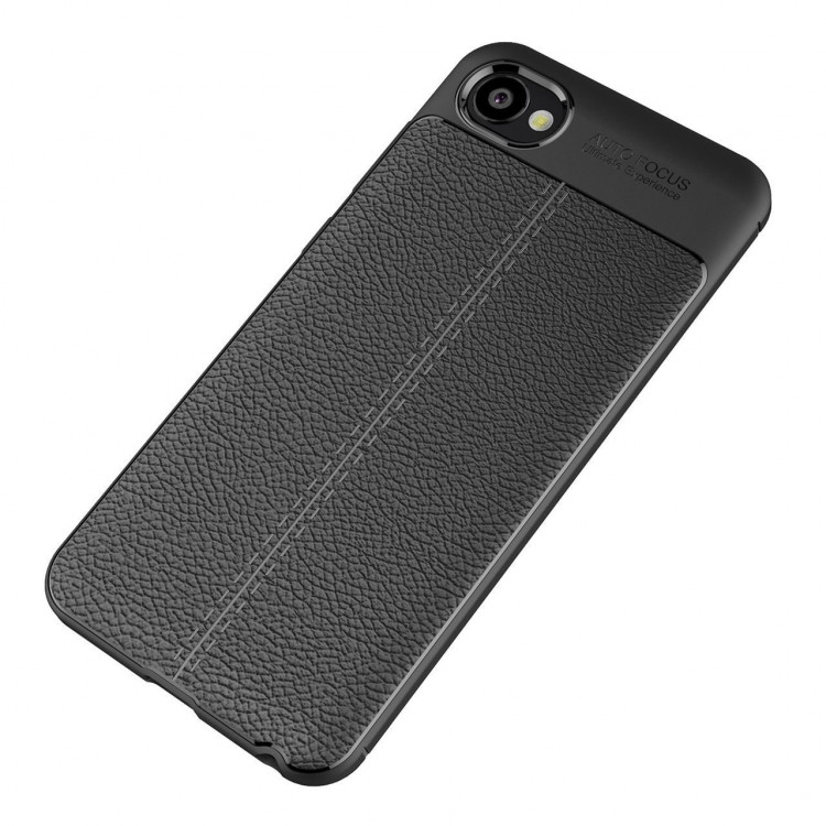 Чехол-накладка Litchi Grain для HTC Desire 12 (черный)