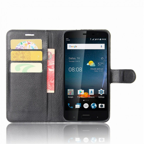 Чехол с визитницей для ZTE Blade V8 Pro (черный)