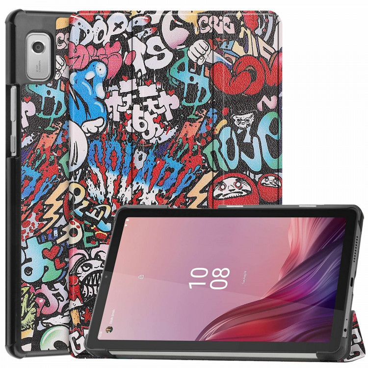 Чехол Smart Case для Lenovo Tab M9, TB310XU, TB310FU (Graffiti)