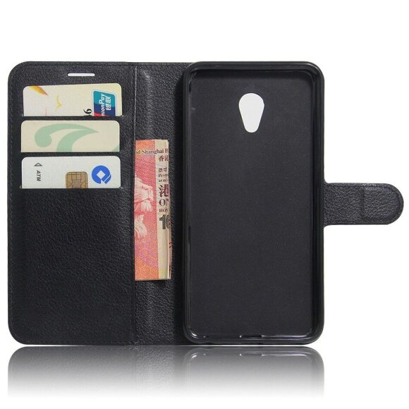 Чехол с визитницей для Meizu MX6 (черный) Чехол с визитницей для Meizu MX6 (черный)