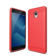 Чехол-накладка Carbon Fibre для Meizu M5s (красный)