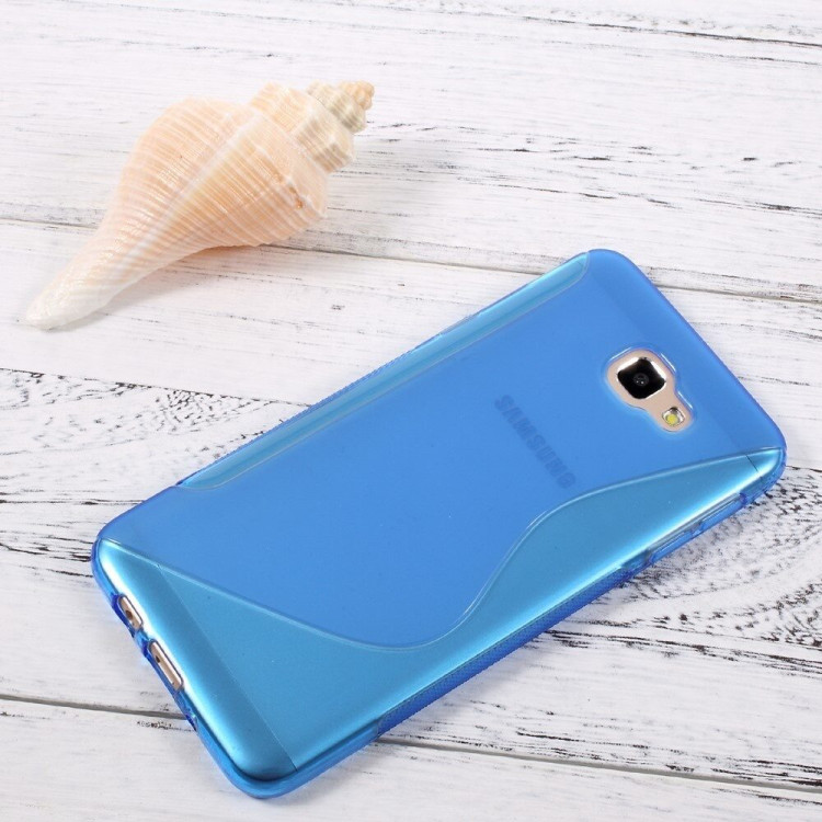 Нескользящий чехол для Samsung Galaxy J7 Prime SM-G610F/DS (голубой) (On7 2016 SM-G6100)