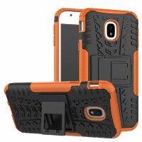 Чехол Hybrid Armor для Samsung Galaxy J3 2017 (черный + оранжевый)