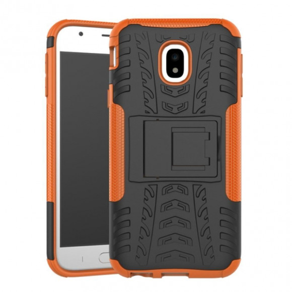 Чехол Hybrid Armor для Samsung Galaxy J3 2017 (черный + оранжевый) Чехол Hybrid Armor для Samsung Galaxy J3 2017 (черный + оранжевый)