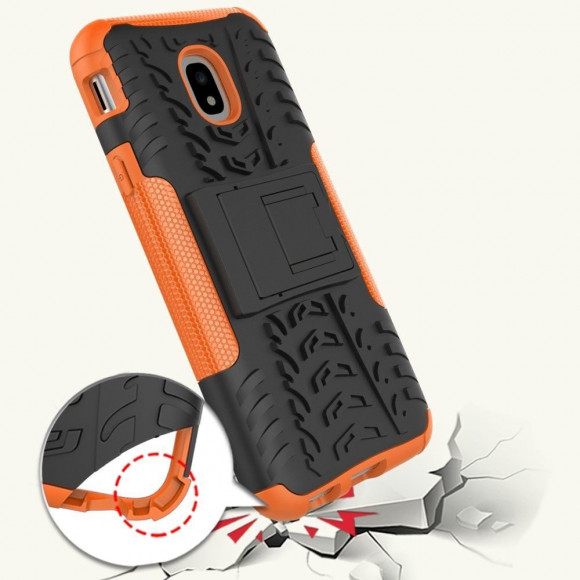 Чехол Hybrid Armor для Samsung Galaxy J3 2017 (черный + оранжевый) Чехол Hybrid Armor для Samsung Galaxy J3 2017 (черный + оранжевый)
