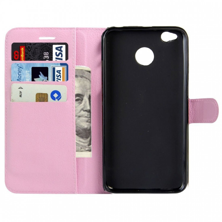 Чехол с визитницей для Xiaomi Redmi 4X (розовый)