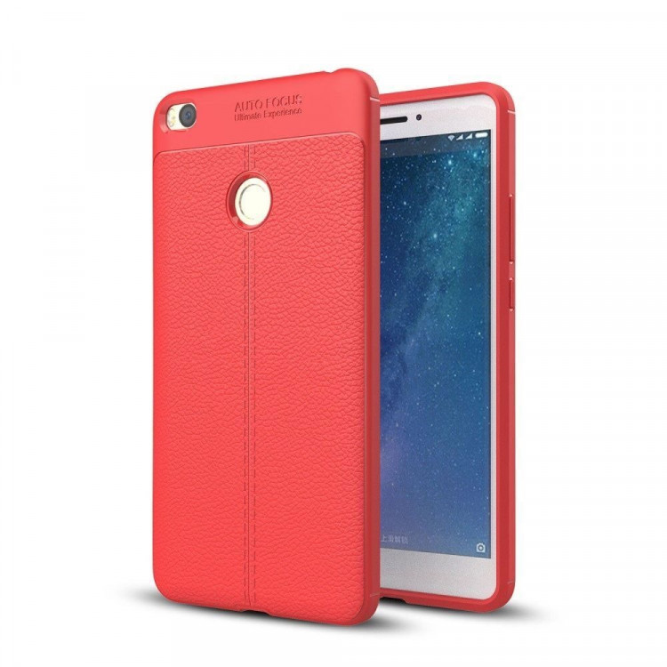Чехол-накладка Litchi Grain для Xiaomi Mi Max 2 (красный)