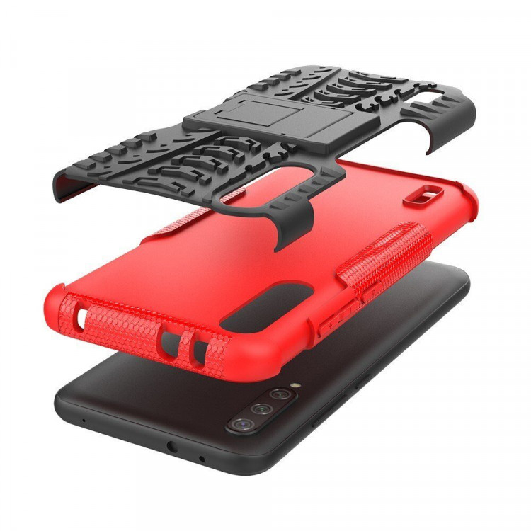 Чехол Hybrid Armor для Xiaomi Mi CC9e / Xiaomi Mi A3 (черный + красный)