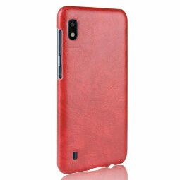 Кожаная накладка-чехол для Samsung Galaxy A10 (красный)