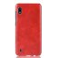 Кожаная накладка-чехол для Samsung Galaxy A10 (красный)