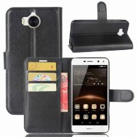 Чехол с визитницей для Huawei Y5 2017 / Y6 2017 (черный)