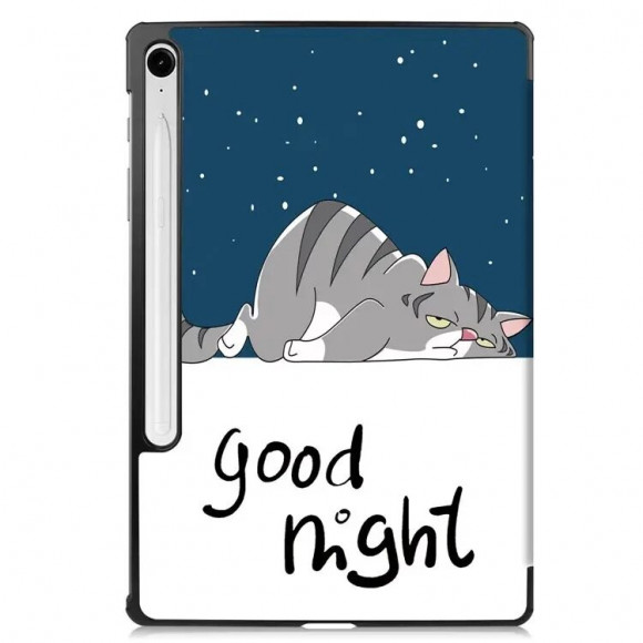 Чехол Smart Case для Samsung Galaxy Tab S9 FE (Good Night Cat)