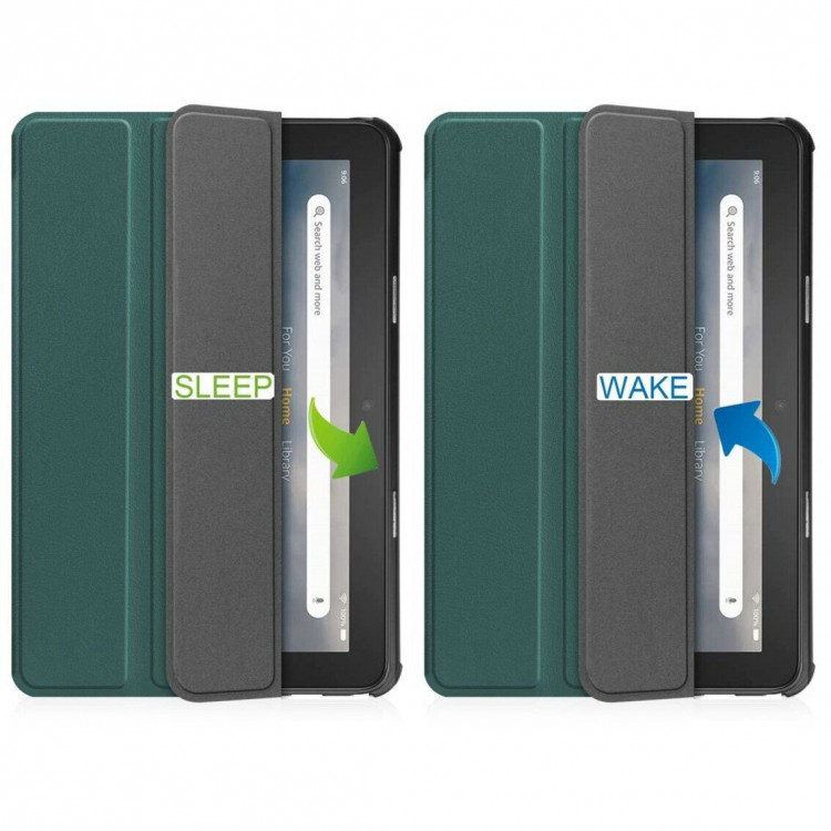 Планшетный чехол для Amazon Fire 7 (2022) (темно-зеленый)