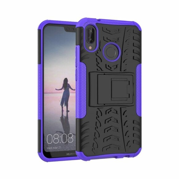 Чехол Hybrid Armor для Huawei P20 Lite / Nova 3e (черный + фиолетовый) Чехол Hybrid Armor для Huawei P20 Lite / Nova 3e (черный + фиолетовый)