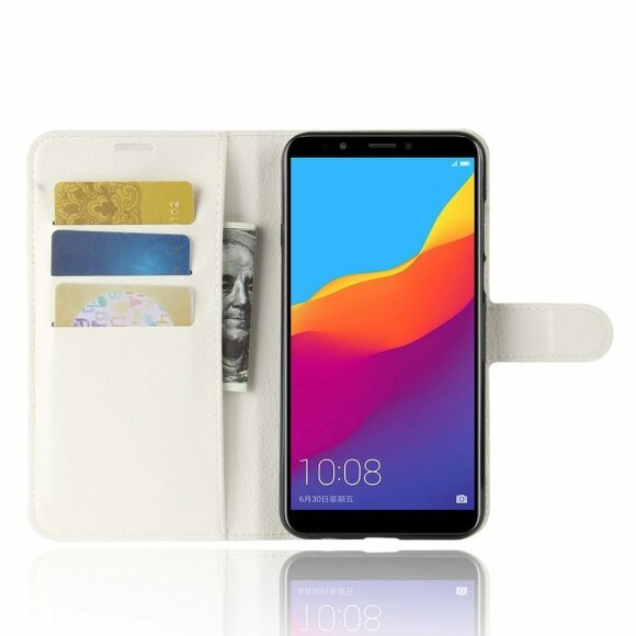 Чехол с визитницей для Huawei Honor 7C Pro / Enjoy 8 (белый) Чехол с визитницей для Huawei Honor 7C Pro / Enjoy 8 (белый)
