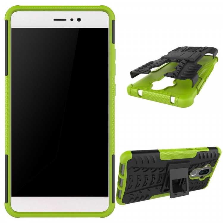 Чехол Hybrid Armor для Huawei Mate 9 (черный + зеленый)