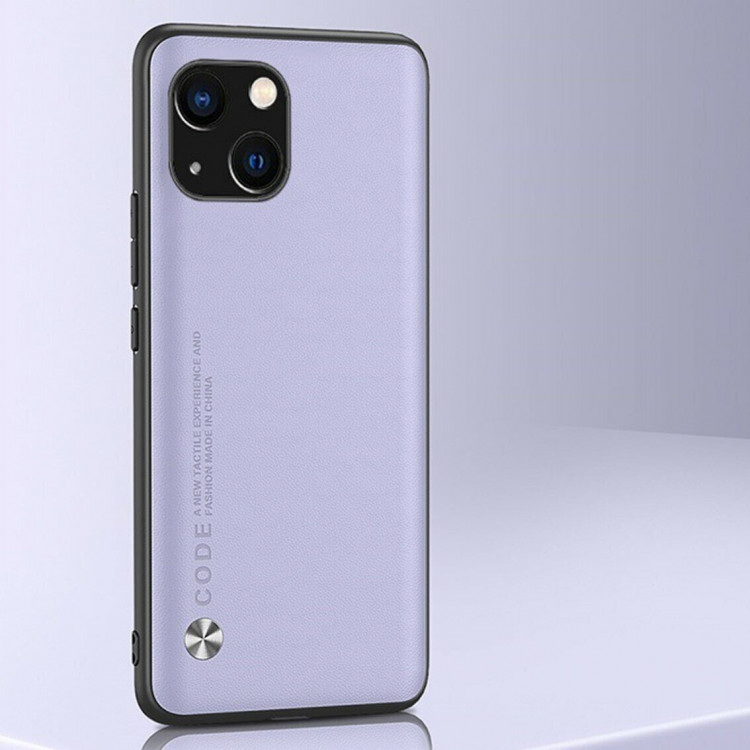 Чехол из искусственной кожи для iPhone 14 Plus (светло-фиолетовый)