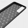 Чехол-накладка Carbon Fibre для Samsung Galaxy S22+ (Plus) (темно-синий)