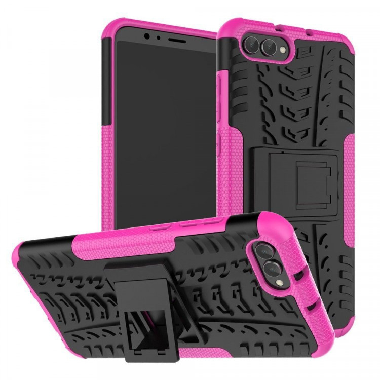 Чехол Hybrid Armor для Huawei Honor V10 / Honor View 10 (черный + розовый)