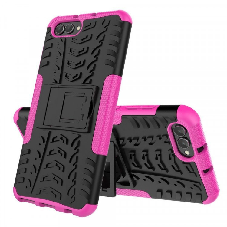 Чехол Hybrid Armor для Huawei Honor V10 / Honor View 10 (черный + розовый)