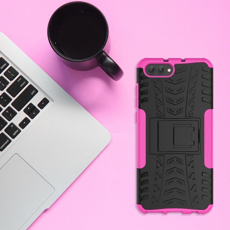 Чехол Hybrid Armor для Huawei Honor V10 / Honor View 10 (черный + розовый)