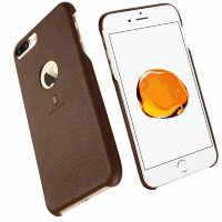 Кожаная накладка LENUO для iPhone 7 Plus (коричневый)