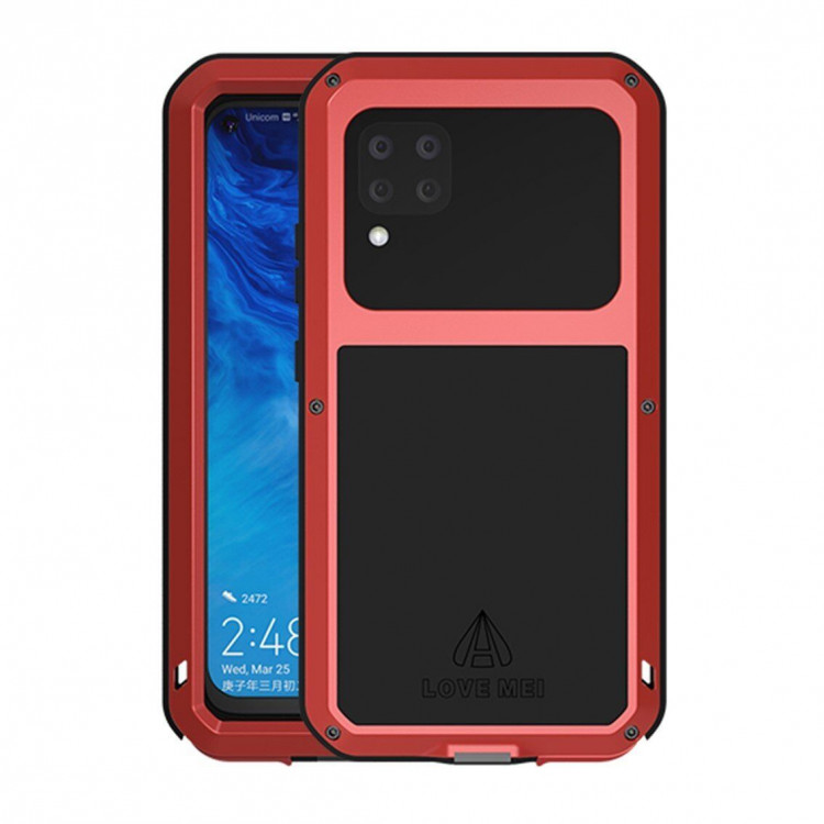 Гибридный чехол LOVE MEI для Huawei P40 lite (красный)