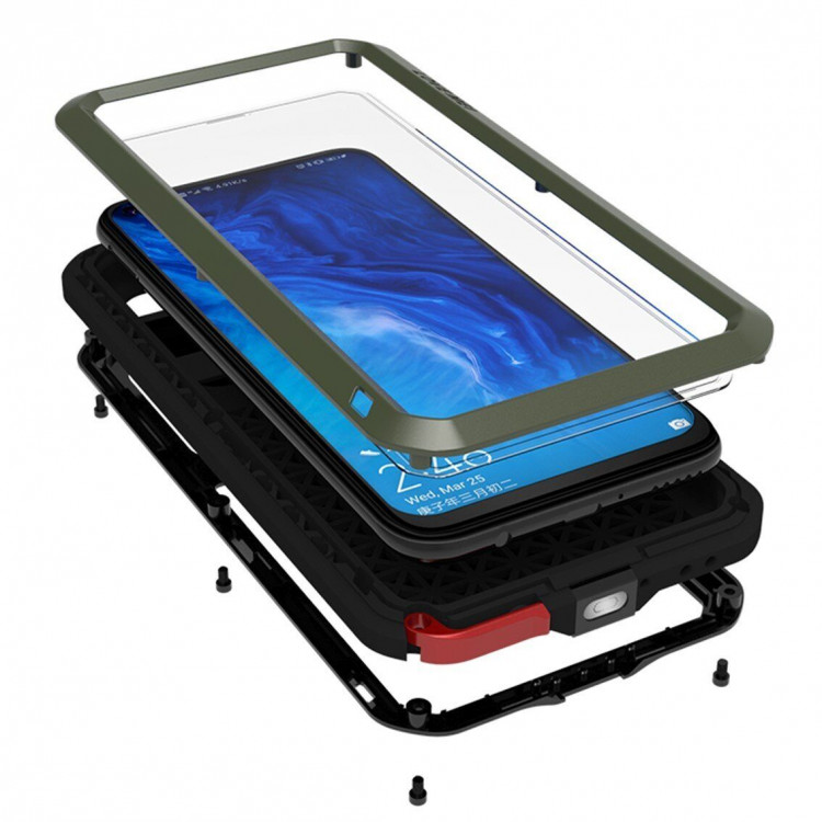 Гибридный чехол LOVE MEI для Huawei P40 lite (красный)