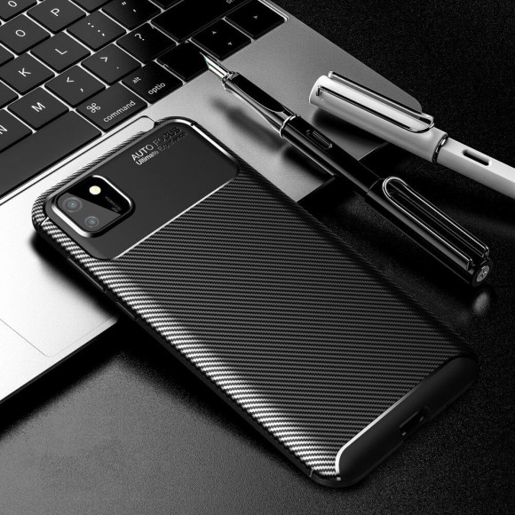 Чехол-накладка Resistant Carbon для Huawei Y5p / Honor 9S  (черный) Чехол-накладка Resistant Carbon для Huawei Y5p / Honor 9S  (черный)
