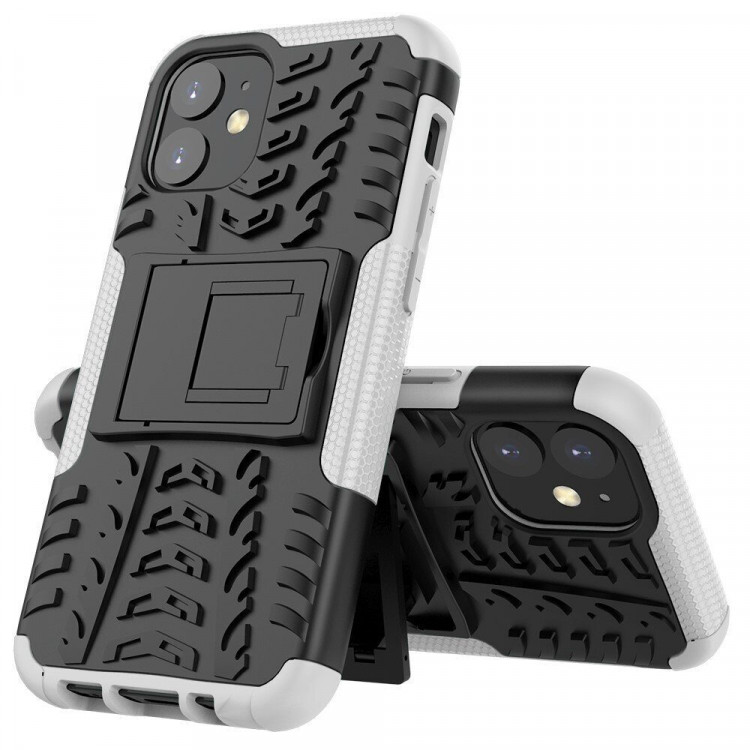 Чехол Hybrid Armor для iPhone 12 mini (черный + белый)