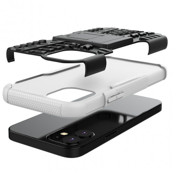 Чехол Hybrid Armor для iPhone 12 mini (черный + белый) Чехол Hybrid Armor для iPhone 12 mini (черный + белый)