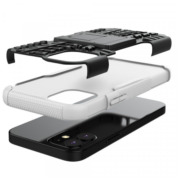 Чехол Hybrid Armor для iPhone 12 mini (черный + белый)