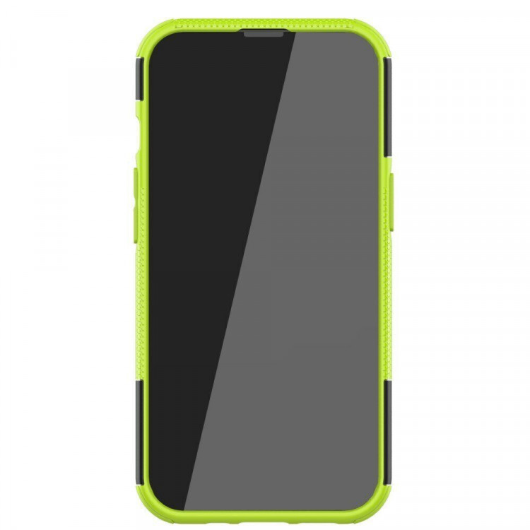 Чехол Hybrid Armor для iPhone 13 Pro (черный + зеленый)