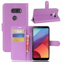 Чехол с визитницей для LG V30 (фиолетовый)
