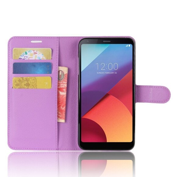 Чехол с визитницей для LG V30 (фиолетовый) Чехол с визитницей для LG V30 (фиолетовый)