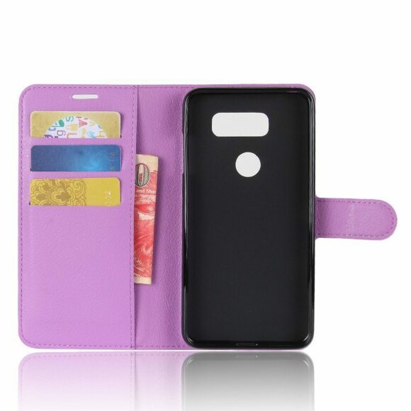 Чехол с визитницей для LG V30 (фиолетовый) Чехол с визитницей для LG V30 (фиолетовый)