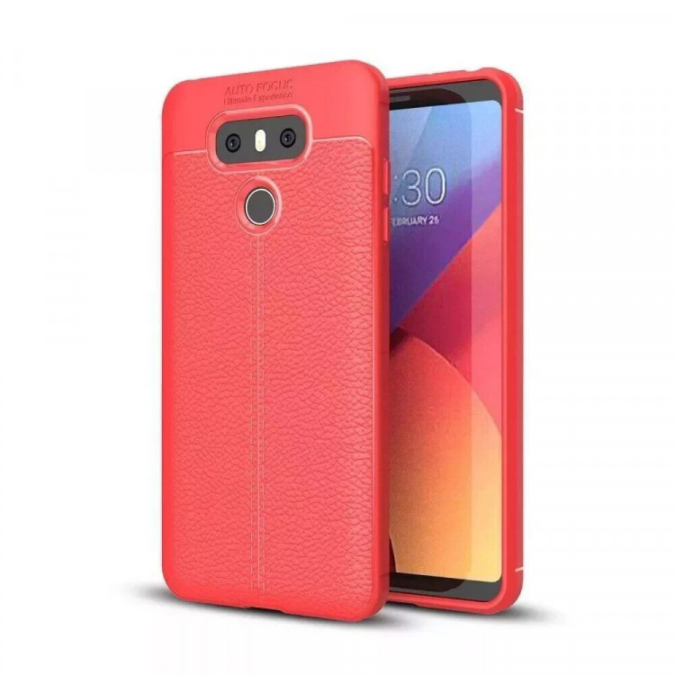 Чехол-накладка Litchi Grain для LG G6 (красный)