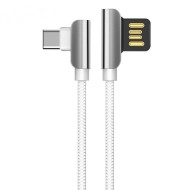 Угловой кабель Type-C Hoco U42 Exquisite (белый) Угловой кабель Type-C Hoco U42 Exquisite (белый)
