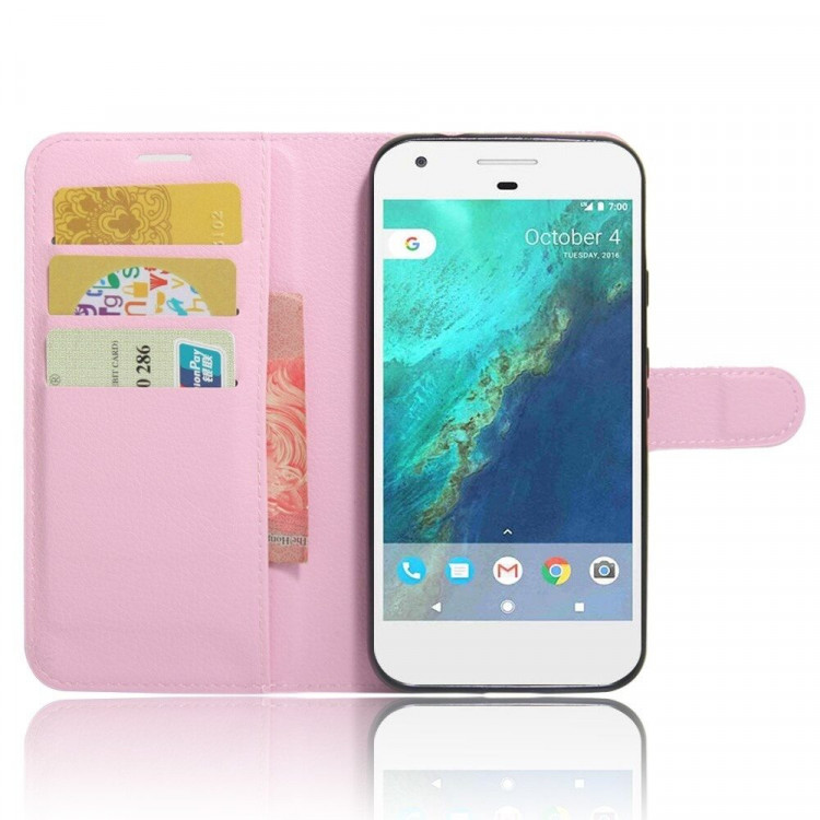Чехол с визитницей для Google Pixel (розовый)