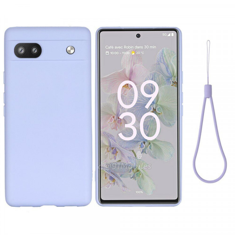 Силиконовый чехол Mobile Shell для Google Pixel 6a (голубой)