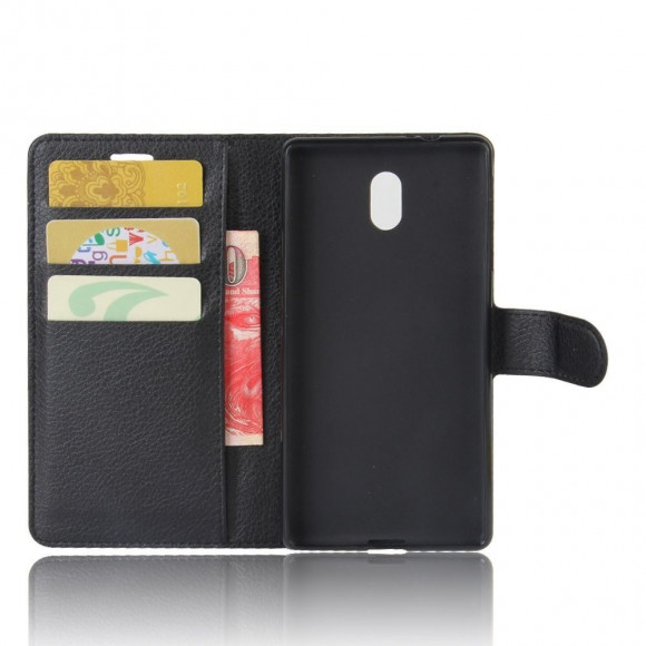 Чехол с визитницей для Nokia 3 (черный)