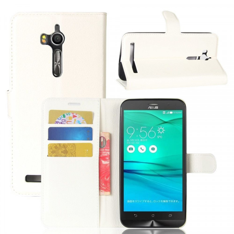 Чехол с визитницей для ASUS ZenFone Go ZB552KL  (белый)