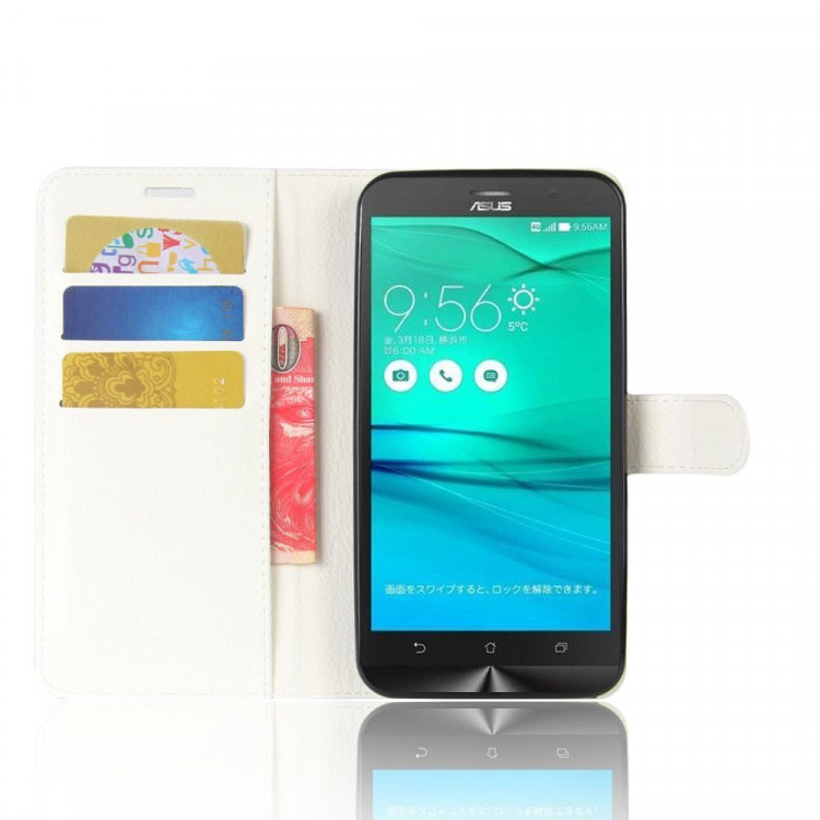Чехол с визитницей для ASUS ZenFone Go ZB552KL  (белый)