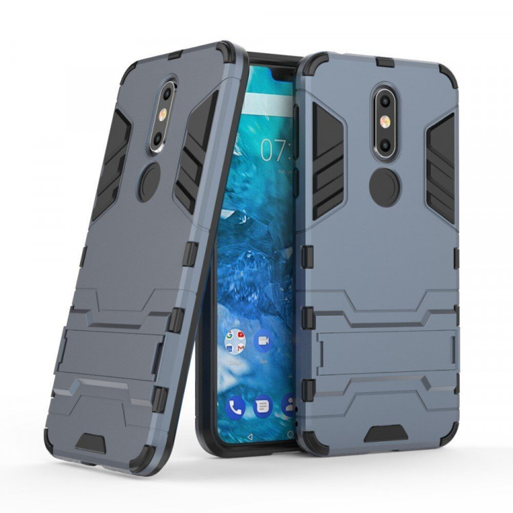 Чехол Duty Armor для Nokia 7.1 (темно-синий)