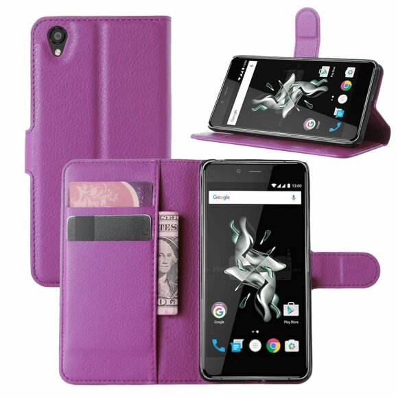 Чехол с визитницей для OnePlus X (фиолетовый)