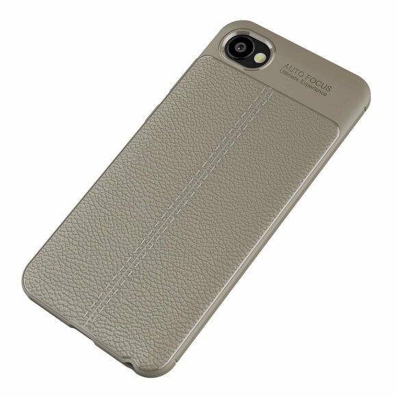 Чехол-накладка Litchi Grain для HTC Desire 12 (серый)